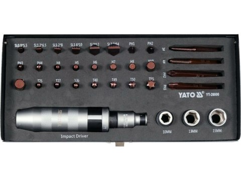 ZESTAW WKRĘTAKÓW UDAROWYCH 32 SZT YT-28000 YATO ZESTAW WKRĘTAKÓW UDAROWYCH 32 SZT YT-28000 YATO