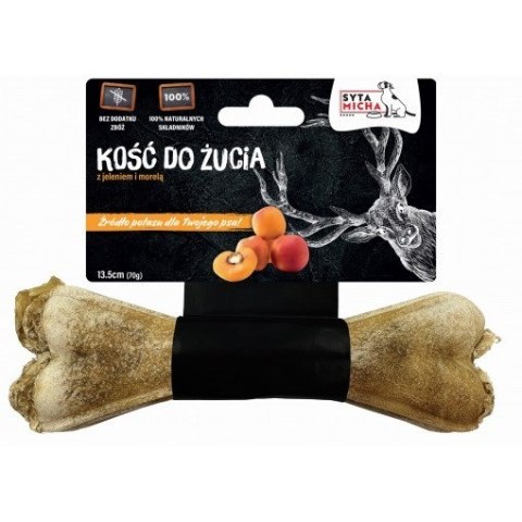 SYTA MICHA Kość do żucia Jeleń z morelą 13,5cm SYTA MICHA Kość do żucia Jeleń z morelą 13,5cm