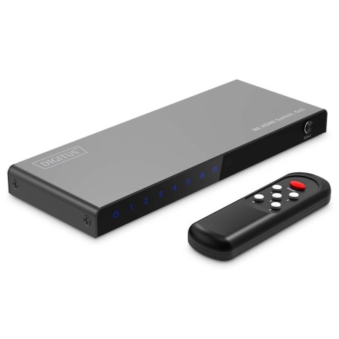 Przełącznik/Switch DIGITUS HDMI 5x1, 8K/60Hz (4:4:4) z HDR, 48 Gbps, HDCP 2.3 Przełącznik/Switch DIGITUS HDMI 5x1, 8K/60Hz (4:4:4) z HDR, 48 Gbps, HDCP 2.3