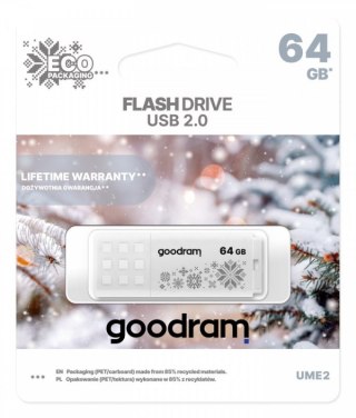 Pendrive (Pamięć USB) GOODRAM (64 GB /USB 2.0 /Biały z wzorem )
