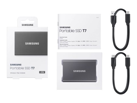 Dysk twardy zewnętrzny SAMSUNG T7 2 TB MU-PC2T0T/WW Dysk twardy zewnętrzny SAMSUNG T7 2 TB MU-PC2T0T/WW