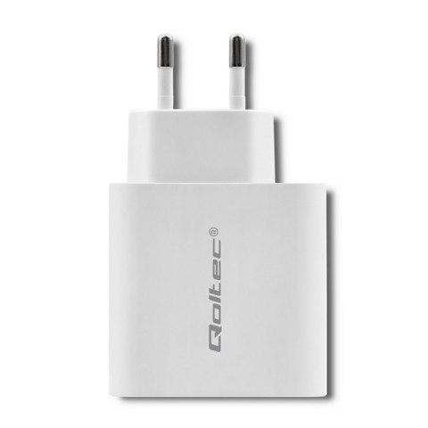 QOLTEC ŁADOWARKA SIECIOWA 42W | 5-20V | 2.4-3A | USB TYP C PD | USB | BIAŁA QOLTEC ŁADOWARKA SIECIOWA 42W | 5-20V | 2.4-3A | USB TYP C PD | USB | BIAŁA