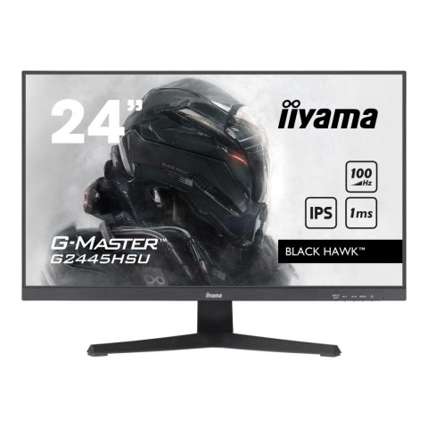 Monitor iiyama 23,8" G-Master G2445HSU-B1 Black Hawk IPS FHD 100Hz HDMI DP HUB głośniki Monitor iiyama 23,8" G-Master G2445HSU-B1 Black Hawk IPS FHD 100Hz HDMI DP HUB głośniki
