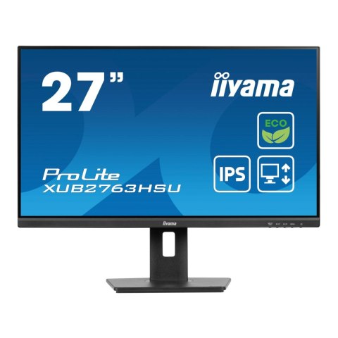 Monitor iiyama 27" ProLite XUB2763HSU-B1 IPS 100Hz HDMI DP 2xUSB-A USB-B głośniki Monitor iiyama 27" ProLite XUB2763HSU-B1 IPS 100Hz HDMI DP 2xUSB-A USB-B głośniki