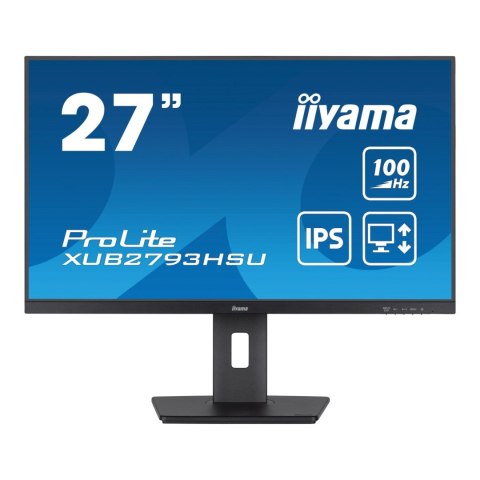 Monitor iiyama 27" ProLite XUB2793HSU-B6 IPS 100Hz HDMI DP 2xUSB-A USB-B głośniki Monitor iiyama 27" ProLite XUB2793HSU-B6 IPS 100Hz HDMI DP 2xUSB-A USB-B głośniki