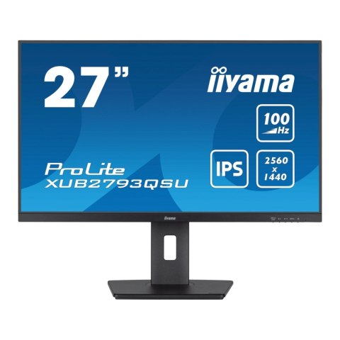 Monitor iiyama 27" ProLite XUB2793QSU-B6 IPS 100Hz HDMI DP 2xUSB-A USB-B głośniki Monitor iiyama 27" ProLite XUB2793QSU-B6 IPS 100Hz HDMI DP 2xUSB-A USB-B głośniki