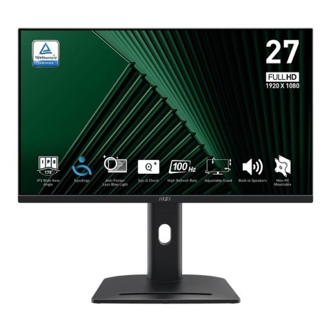 Monitor MSI 27" PRO MP275PG IPS FHD 100Hz HDMI DP VGA głośniki Monitor MSI 27" PRO MP275PG IPS FHD 100Hz HDMI DP VGA głośniki