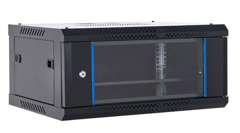 Szafa wisząca RACK 19" 4U, 450mm, Netrack F-Line, czarna drzwi szklane, otwierane boki Szafa wisząca RACK 19" 4U, 450mm, Netrack F-Line, czarna drzwi szklane, otwierane boki