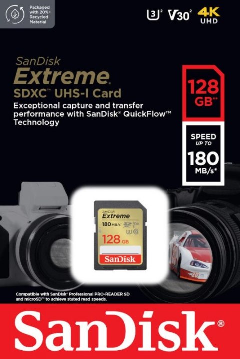 Karta pamięci SANDISK 128 GB Opakowanie Karta pamięci SANDISK 128 GB Opakowanie