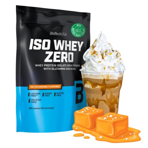 BioTech Iso Whey Zero 500 g Izolat Białko Bez Laktozy WPI Słony Karmel