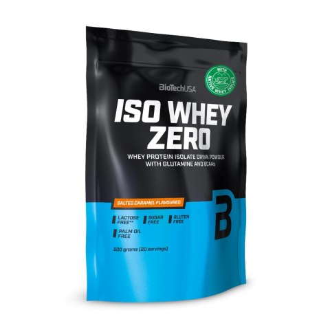 BioTech Iso Whey Zero 500 g Izolat Białko Bez Laktozy WPI Słony Karmel