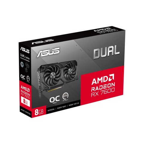 Karta graficzna ASUS Dual Radeon RX 7600 EVO OC 8GB GDDR6 Karta graficzna ASUS Dual Radeon RX 7600 EVO OC 8GB GDDR6