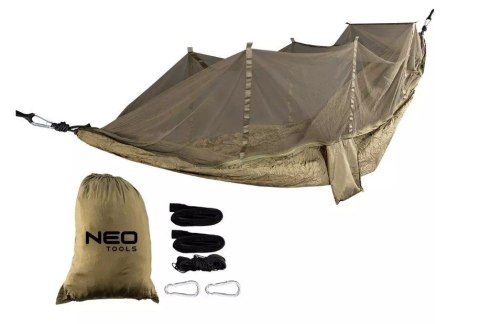 Hamak z moskitierą Neo Tools 330 x 140 cm zestaw Hamak z moskitierą Neo Tools 330 x 140 cm zestaw