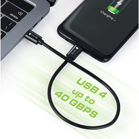 Techly ICOC MUSB40-CMCM08 kabel USB USB4 Gen 3x2 0,8 m USB C Czarny Techly ICOC MUSB40-CMCM08 kabel USB USB4 Gen 3x2 0,8 m USB C Czarny