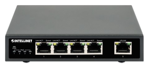 INTELLINET SWITCH GIGABIT 4X RJ45 POE+, 1X RJ45 GI INTELLINET SWITCH GIGABIT 4X RJ45 POE+, 1X RJ45 GI