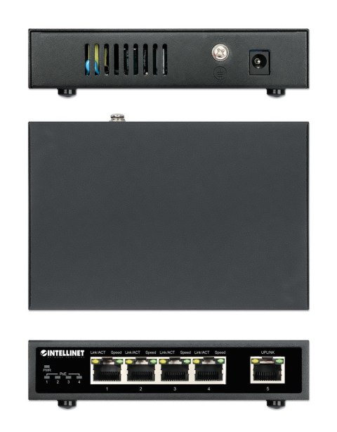 INTELLINET SWITCH GIGABIT 4X RJ45 POE+, 1X RJ45 GI INTELLINET SWITCH GIGABIT 4X RJ45 POE+, 1X RJ45 GI