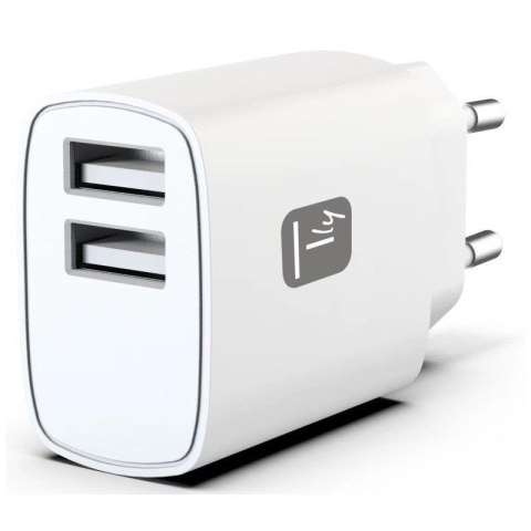 Ładowarka sieciowa Techly 2x USB 12W/2.4A 5V biała Ładowarka sieciowa Techly 2x USB 12W/2.4A 5V biała