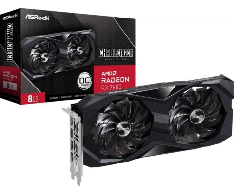 Karta graficzna ASROCK Radeon RX 7600 Challenger 8G OC GDDR6 (RX7600 CL 8GO) Karta graficzna ASROCK Radeon RX 7600 Challenger 8G OC GDDR6 (RX7600 CL 8GO)
