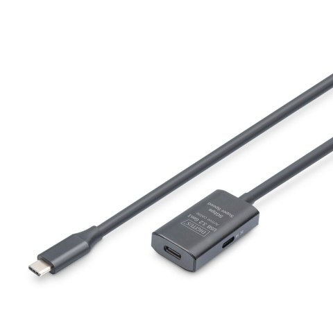 Kabel przedłużający aktywny DIGITUS DA-73108, USB 3.2 Gen1, 5Gbps, USB-C - USB-C, 5m Kabel przedłużający aktywny DIGITUS DA-73108, USB 3.2 Gen1, 5Gbps, USB-C - USB-C, 5m