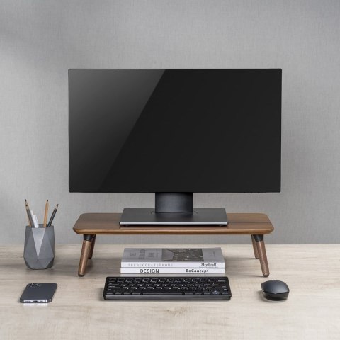 Drewniana podstawka pod monitor / laptop Maclean, (500x240x120mm), kolor czarny orzech, max. 20kg, MC-930 Drewniana podstawka pod monitor / laptop Maclean, (500x240x120mm), kolor czarny orzech, max. 20kg, MC-930