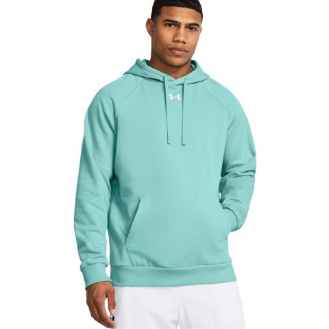 Bluza męska Under Armour Rival Fleece Hoodie miętowa 1379757 482 M Bluza męska Under Armour Rival Fleece Hoodie miętowa 1379757 482 M
