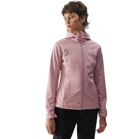 Kurtka damska softshell 4F F215 jasny róż 4FWSS24TSOFF215 56S L Kurtka damska softshell 4F F215 jasny róż 4FWSS24TSOFF215 56S L