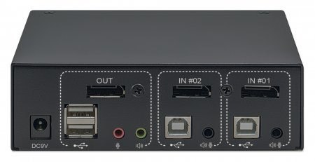 MANHATTAN PRZEŁĄCZNIK KVM DISPLAYPORT/USB 2X1 4K*6 MANHATTAN PRZEŁĄCZNIK KVM DISPLAYPORT/USB 2X1 4K*6