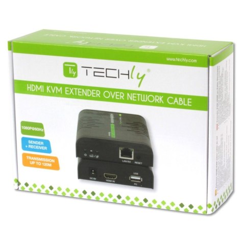 TECHLY KVM EXTENDER HDMI+USB PO SKRĘTCE DO 120M IDATA HDMI-KVM2 TECHLY KVM EXTENDER HDMI+USB PO SKRĘTCE DO 120M IDATA HDMI-KVM2
