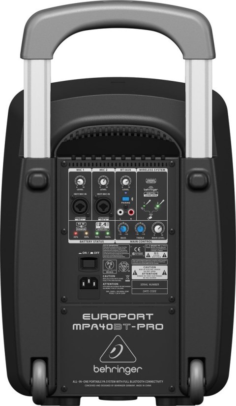 Behringer Europort MPA40BT-PRO 2-drożny Behringer Europort MPA40BT-PRO 2-drożny