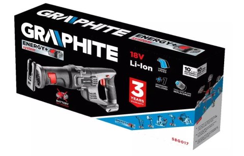 Pilarka szablowa Graphite akumulatorowa Energy+ 18V, Li-Ion, bez akumulatora Pilarka szablowa Graphite akumulatorowa Energy+ 18V, Li-Ion, bez akumulatora