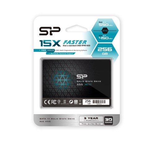 Dysk SSD Silicon Power Ace A55 256GB 2,5" SATA III 550/450 MB/s (SP256GBSS3A55S25) Dysk SSD Silicon Power Ace A55 256GB 2,5" SATA III 550/450 MB/s (SP256GBSS3A55S25)