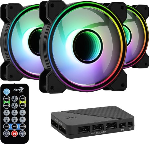 Wentylator + Hub AEROCOOL PGS MIRAGE 12 ARGB PRO (3x120) Wentylator + Hub AEROCOOL PGS MIRAGE 12 ARGB PRO (3x120)