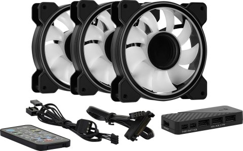 Wentylator + Hub AEROCOOL PGS MIRAGE 12 ARGB PRO (3x120) Wentylator + Hub AEROCOOL PGS MIRAGE 12 ARGB PRO (3x120)