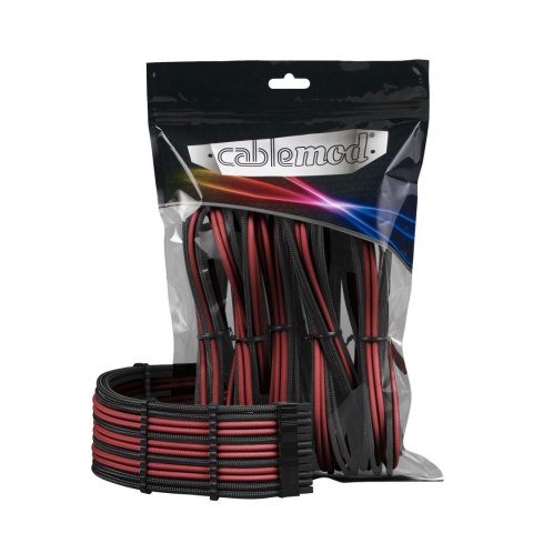 CableMod PRO ModMesh Cable Extension Kit - czarny/krwista czerwień CableMod PRO ModMesh Cable Extension Kit - czarny/krwista czerwień