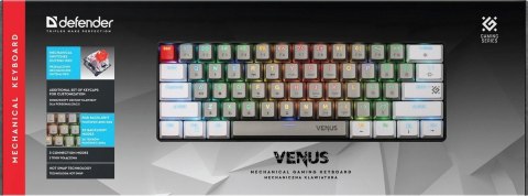KLAWIATURA DEFENDER VENUS GK-415 RF+BT MECHANIC OUTEMU RED KLAWIATURA DEFENDER VENUS GK-415 RF+BT MECHANIC OUTEMU RED