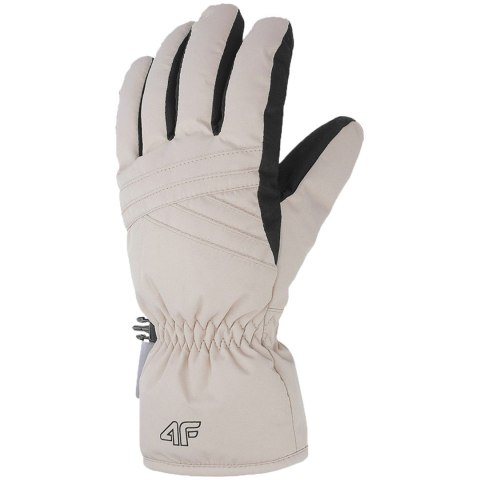Rękawice narciarkie damskie 4F FNK F106 beżowe 4FWAW23AFGLF106 83S XL Rękawice narciarkie damskie 4F FNK F106 beżowe 4FWAW23AFGLF106 83S XL