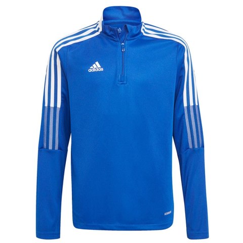 Bluza dla dzieci adidas Tiro 21 Training Top Youth niebieska GM7322 128cm Bluza dla dzieci adidas Tiro 21 Training Top Youth niebieska GM7322 128cm