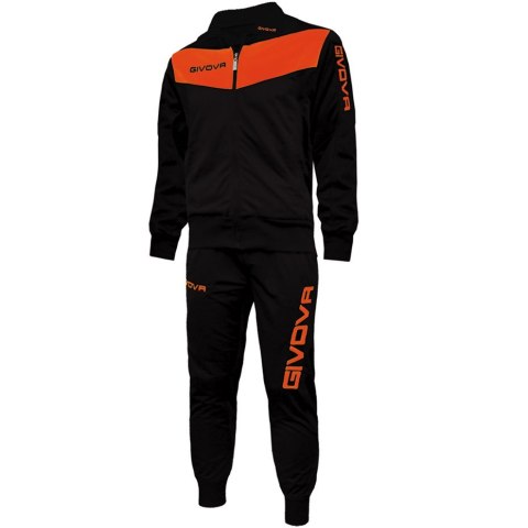 Dres Givova Tuta Visa Fluo czarno-pomarańczowy TR018F 1028 S Dres Givova Tuta Visa Fluo czarno-pomarańczowy TR018F 1028 S