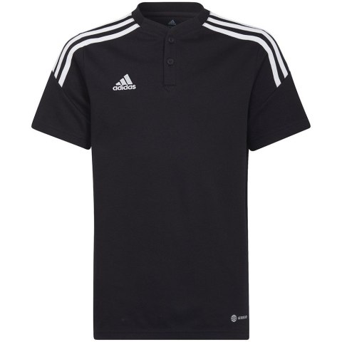 Koszulka dla dzieci adidas Condivo 22 Polo czarna H44110 164cm Koszulka dla dzieci adidas Condivo 22 Polo czarna H44110 164cm