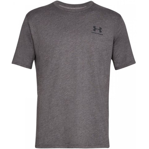 Koszulka męska Under Armour Sportstyle Left Chest SS ciemny szary 1326799 019 M Koszulka męska Under Armour Sportstyle Left Chest SS ciemny szary 1326799 019 M