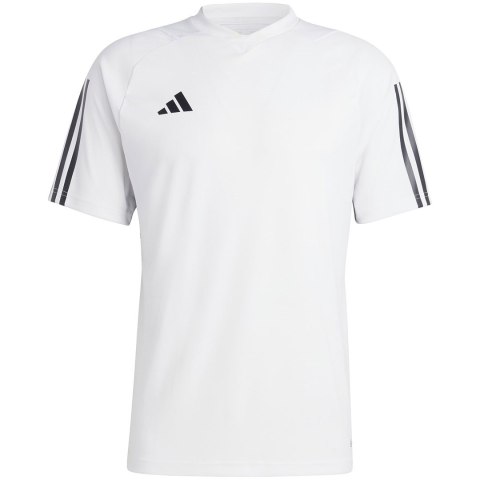 Koszulka męska adidas Tiro 23 Competition Jersey biało-czarna IC4565 M Koszulka męska adidas Tiro 23 Competition Jersey biało-czarna IC4565 M