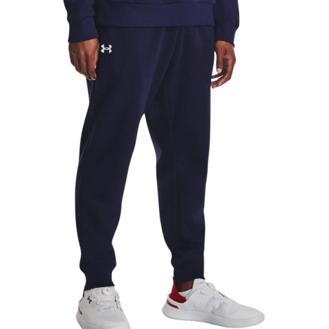 Spodnie męskie Under Armour Rival Fleece Joggers granatowe 1379774 410 XL Spodnie męskie Under Armour Rival Fleece Joggers granatowe 1379774 410 XL