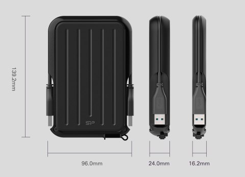Dysk zewnętrzny Silicon Power Armor A66 4TB 2,5" USB 3.2 IPX4 Blue Dysk zewnętrzny Silicon Power Armor A66 4TB 2,5" USB 3.2 IPX4 Blue
