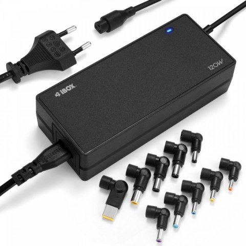 IUZA120WA Zasilacz sieciowy IBOX 120W Wymienne końcówki IUZA120WA Zasilacz sieciowy IBOX 120W Wymienne końcówki
