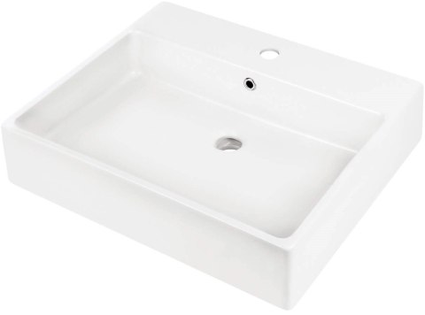 Umywalka ceramiczna nablatowa/ścienna z miejscem na baterię - 60x50 cm Umywalka ceramiczna nablatowa/ścienna z miejscem na baterię - 60x50 cm