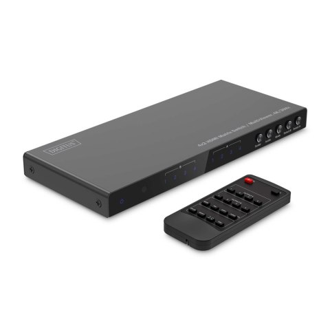 Przełącznik/Matrix DIGITUS HDMI 4/2-porty 4K/30Hz UHD HDCP 1.4 audio z pilotem Przełącznik/Matrix DIGITUS HDMI 4/2-porty 4K/30Hz UHD HDCP 1.4 audio z pilotem