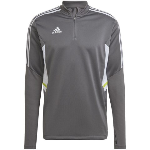 Bluza męska adidas Condivo 22 Training 1/2 zip szaro-biała HD2312 Bluza męska adidas Condivo 22 Training 1/2 zip szaro-biała HD2312