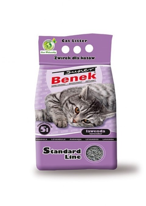CERTECH Super Benek Standard Lawenda - żwirek dla kota zbrylający 5 l CERTECH Super Benek Standard Lawenda - żwirek dla kota zbrylający 5 l