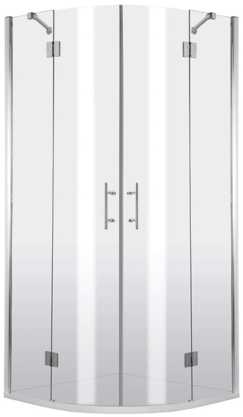 Kabina prysznicowa półokrągła 80x80 cm - czteroszybowa