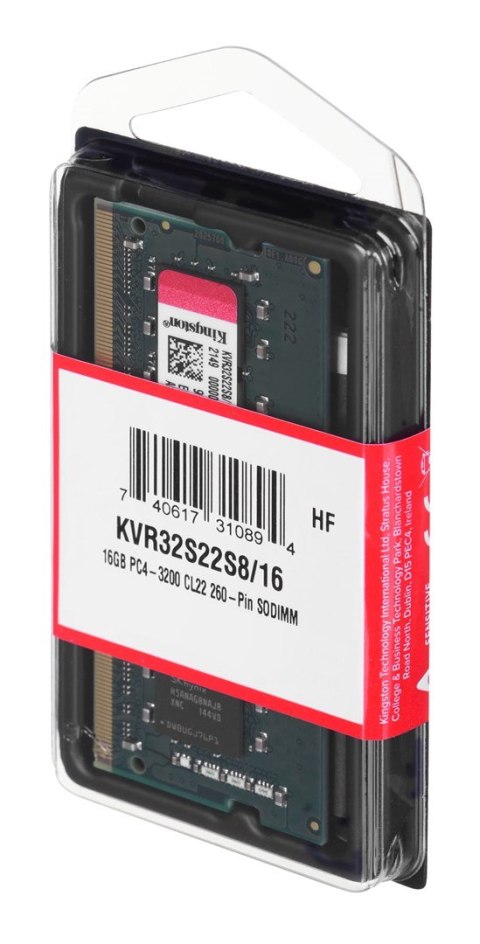 KINGSTON DDR4 SODIMM 16GB 3200MHz CL22 1Rx8 KINGSTON DDR4 SODIMM 16GB 3200MHz CL22 1Rx8